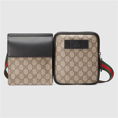 gucci gg supreme belt bag black|Gucci guccissima belt bag.